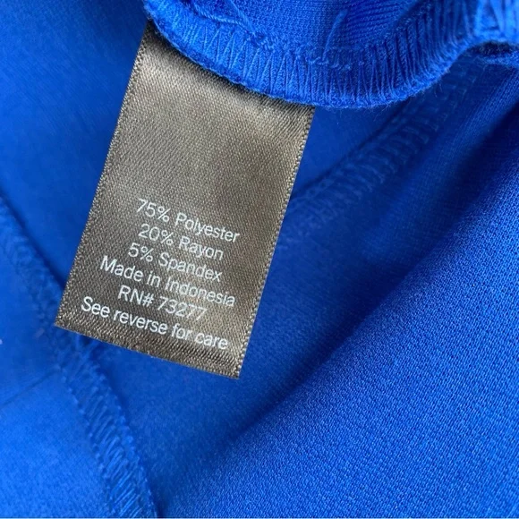 Royal Blue Fit and Flare Dress Simply Vera by Vera Wang Size XS Short Sleeve NWT - Picture 13 of 15